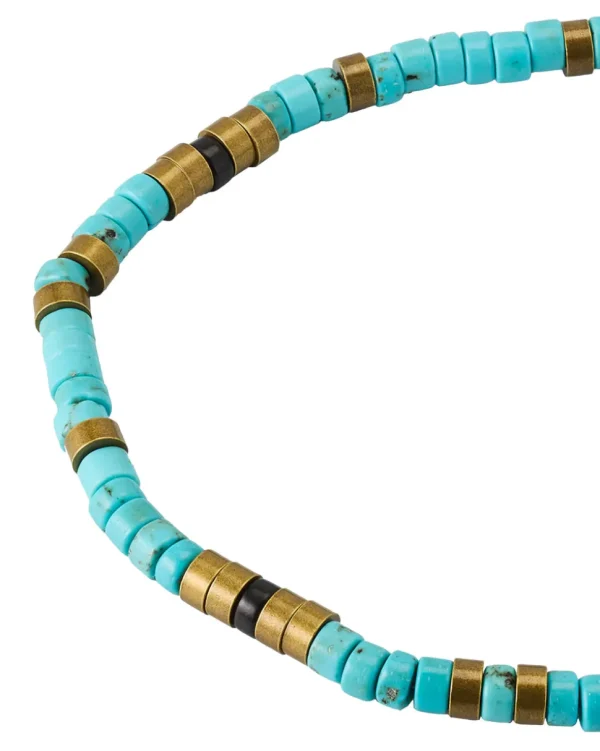 Turquoise Sterling Beaded Pull Cord Bracelet