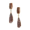 Uluru 18K Gold One of a Kind Gemstone Earrings