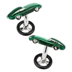 Vintage Car Sterling with Steering Wheel Backs