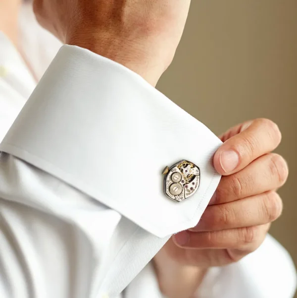 Vintage Watch Movements Sterling Cufflinks