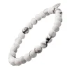 White Howlite Sterling Flex Bracelet