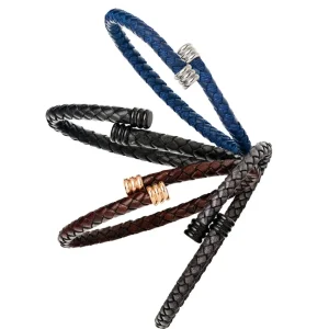 Woven Leather Bracelet Spring Fit